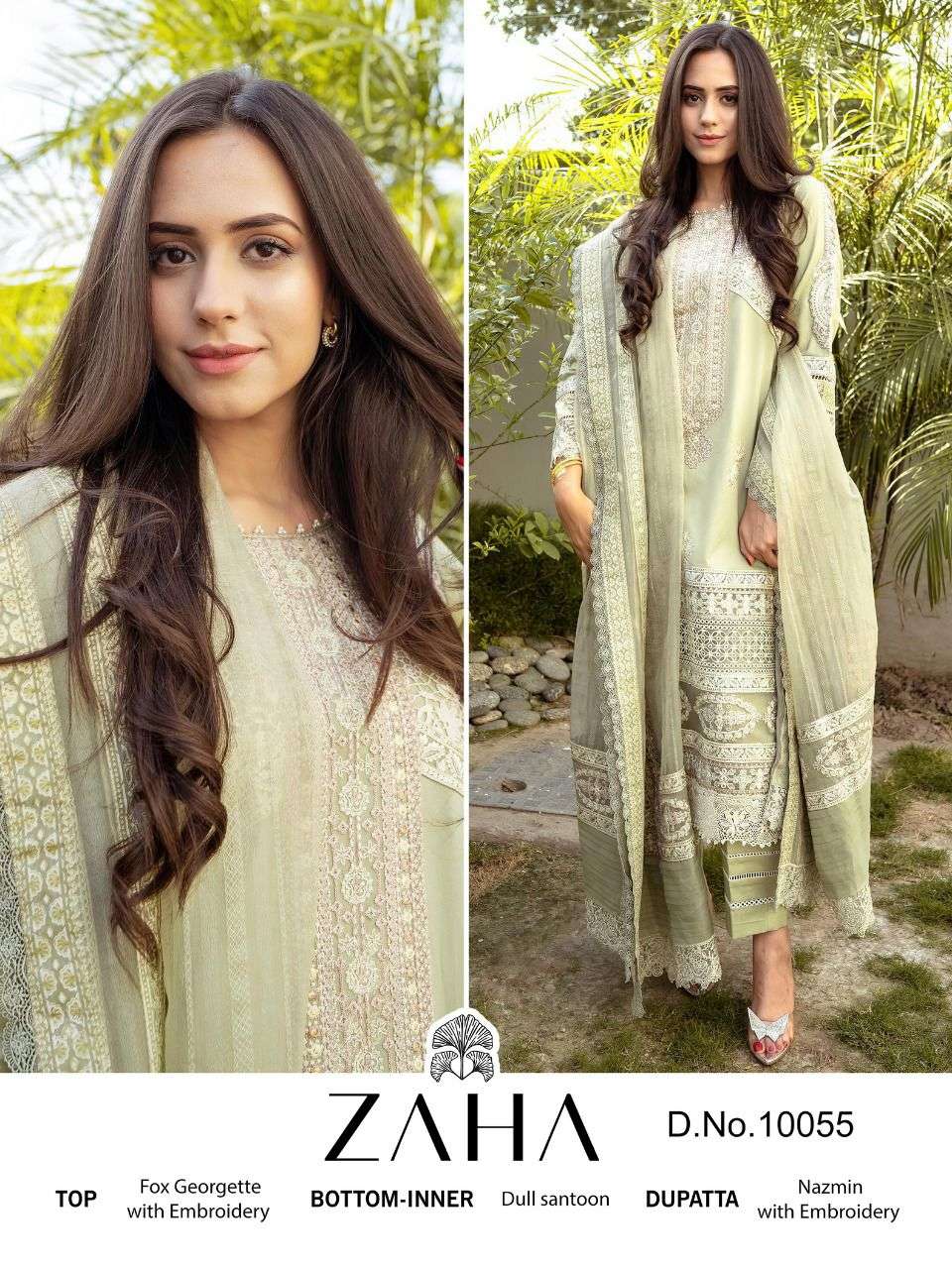 zaha misty vol-4 10055-10057 series georgette designer pakistani salwar kameez online best price surat 