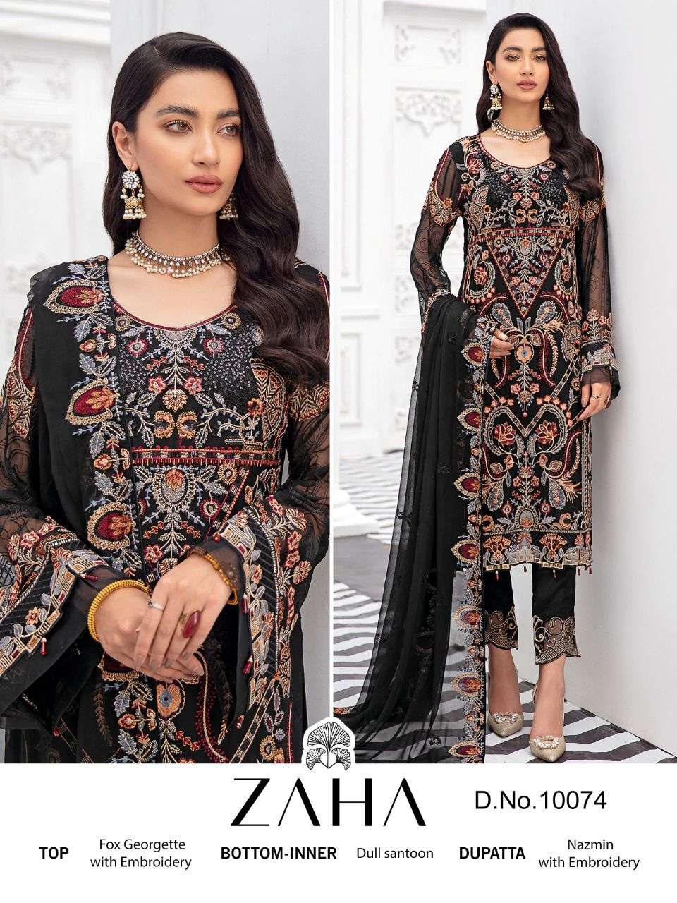 zaha ramsha vol-4 10073-10075 series pakisatni georgette designer salwar suits online best price 