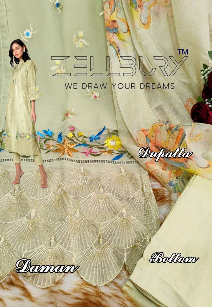 zellbury 115 superior quality georgette fancy embroidered salwar suits collection surat
