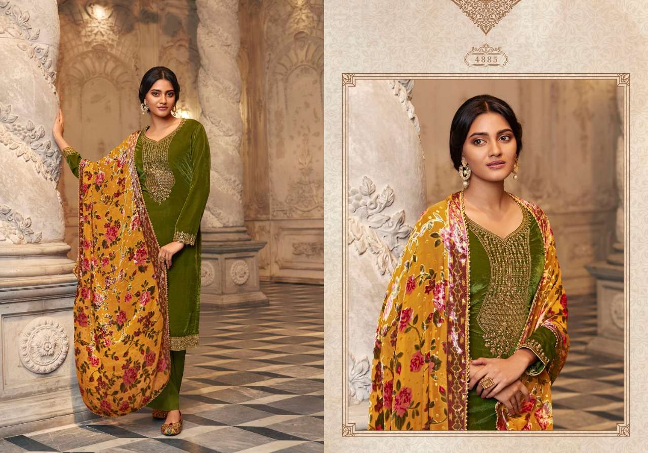 zisa charmy glamour vol-2 4881-4886 series velvet designer winter special salwar kameez online shopping surat 