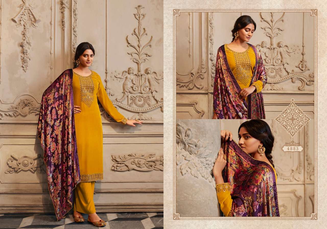 zisa charmy glamour vol-2 4881-4886 series velvet designer winter special salwar kameez surat