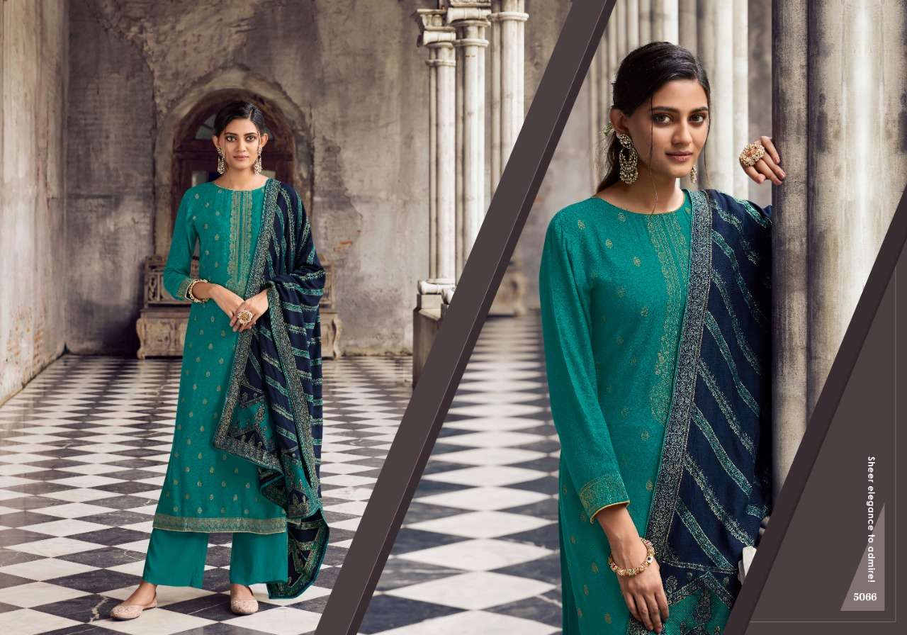 zisa charmy inaayat 5061-5066 series pashmina self pattern fancy winter salwar suits collection 