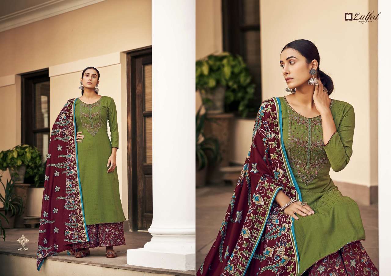 zulfat designer sohni vol-2 pure wool pashmina dress material collection wholesale price surat