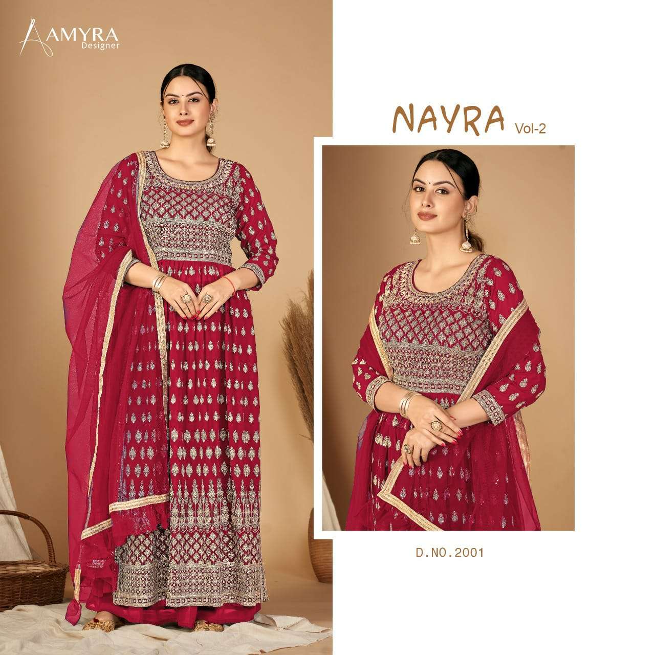 aamyra designer nyra vol-2 2001-2004 series exclusive blooming georgette party wear salwar suits best price at surat 