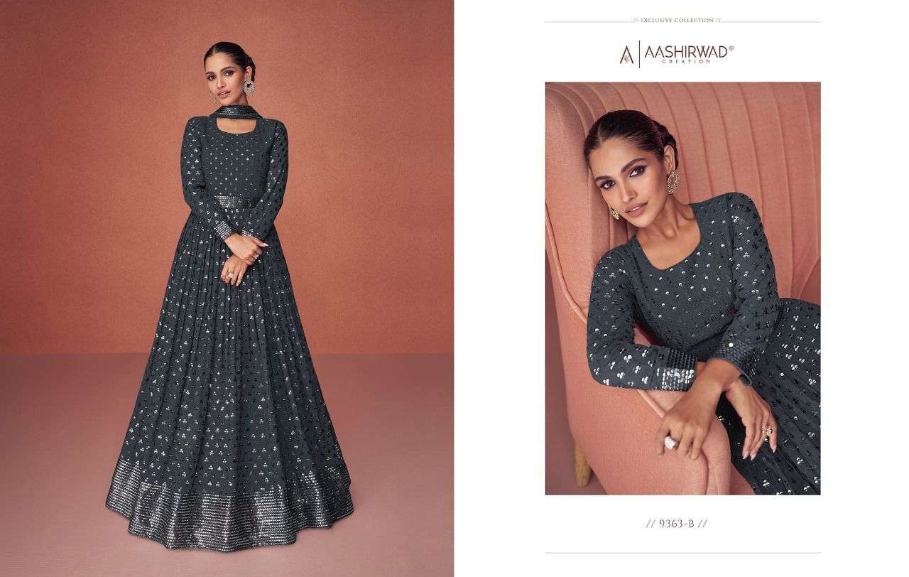 aashirwad creation season gold 9363 series exclusive designer salwar suits wholesaler surat 