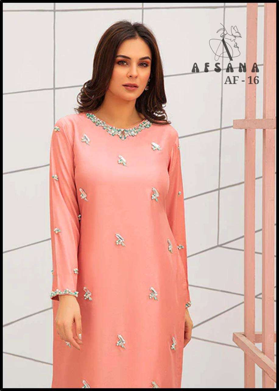 afsana collection af-17 georgette designer tunic full stich collection wholesale price 