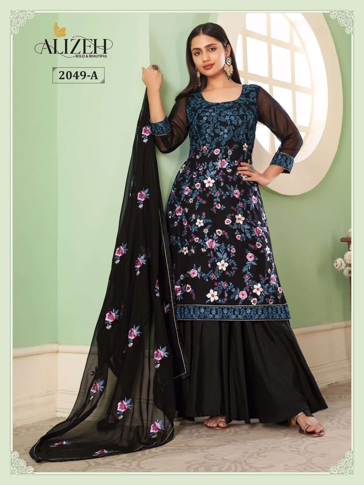 alizeh zaida vol-10 2048-2050 series georgette stylish salwar kameez wholesale price 