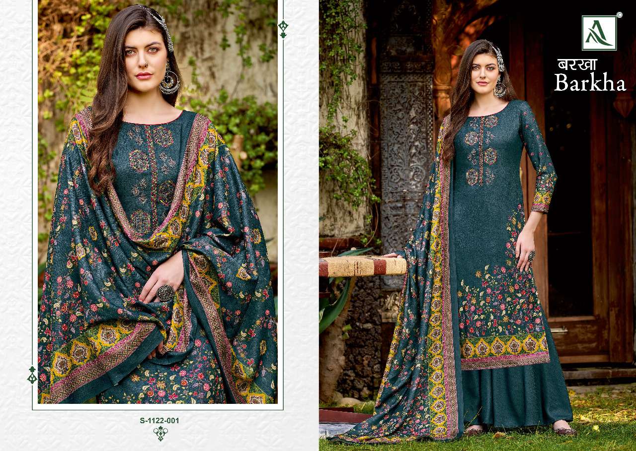 alok suits barkha pashmina digital printed unstich salwar kameez wholesale price 