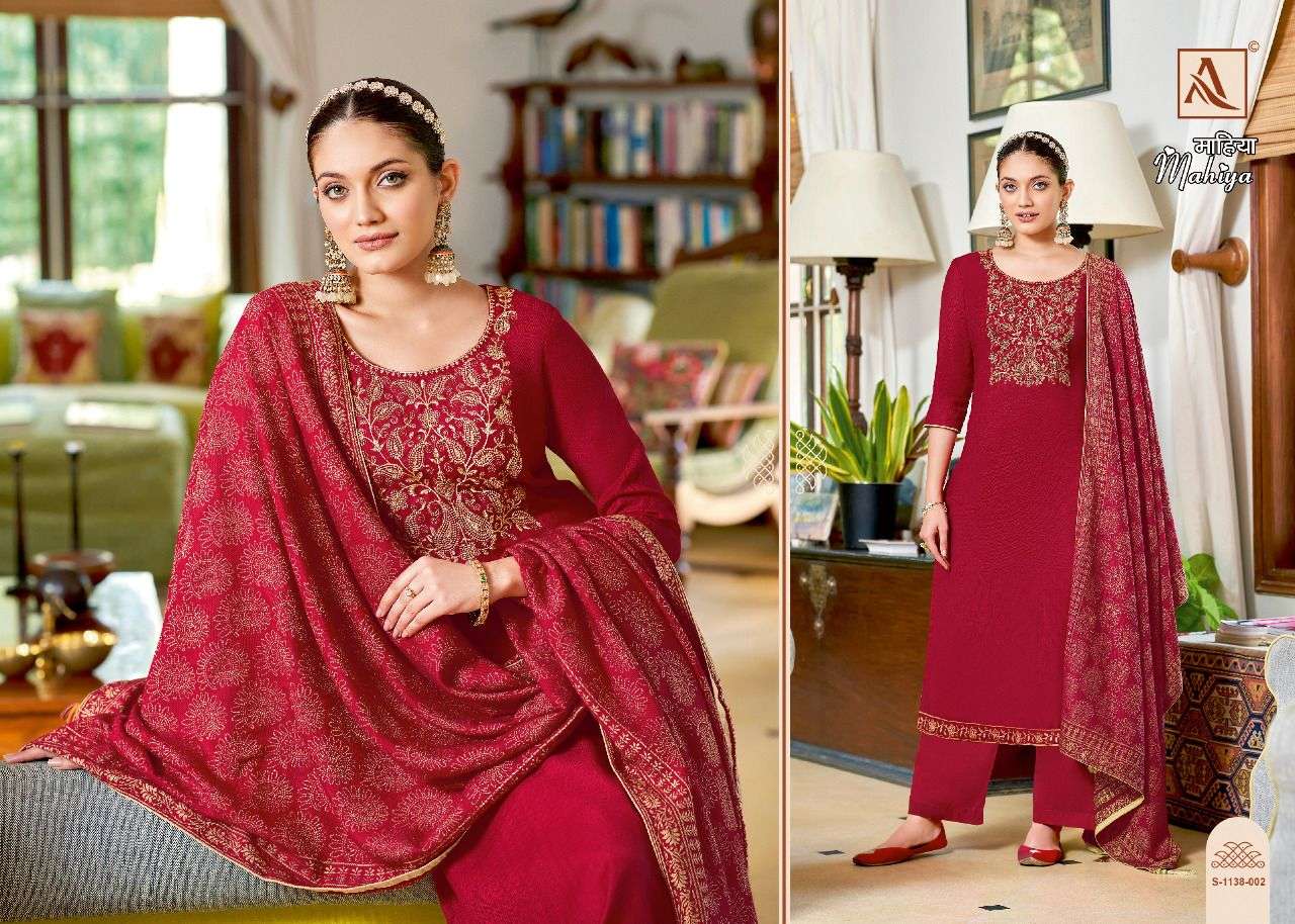 alok suits mahiya pashmina designer salwar kameez winter collection 