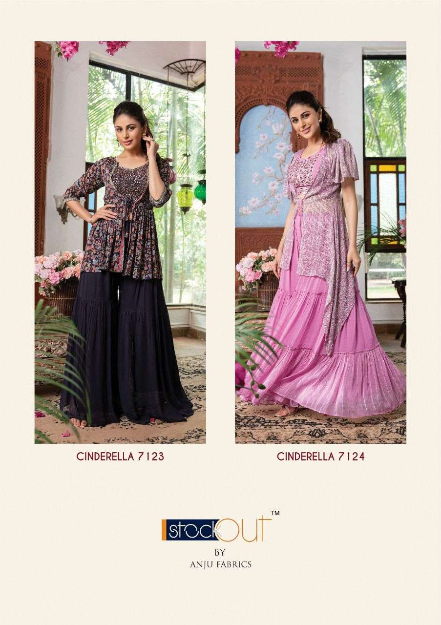 anju fabrics cindrella vol 2 121-124 series stylish designer dress wholesale price 