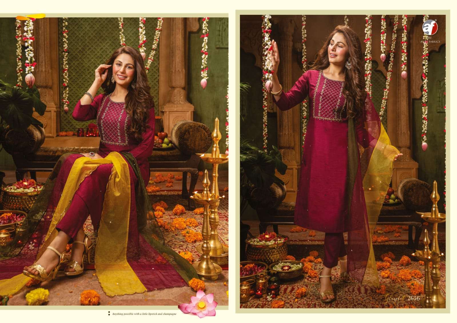 anju fabrics ghunghat vol-7 2651-2656 series pure viscose silk salwar kameez wholesale price 