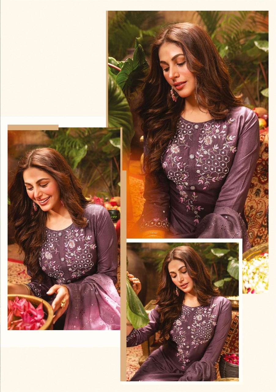 anju fabrics shehnai vol-4 2671-2676 series designer look kurtis bottom with dupatta set wholesale price 