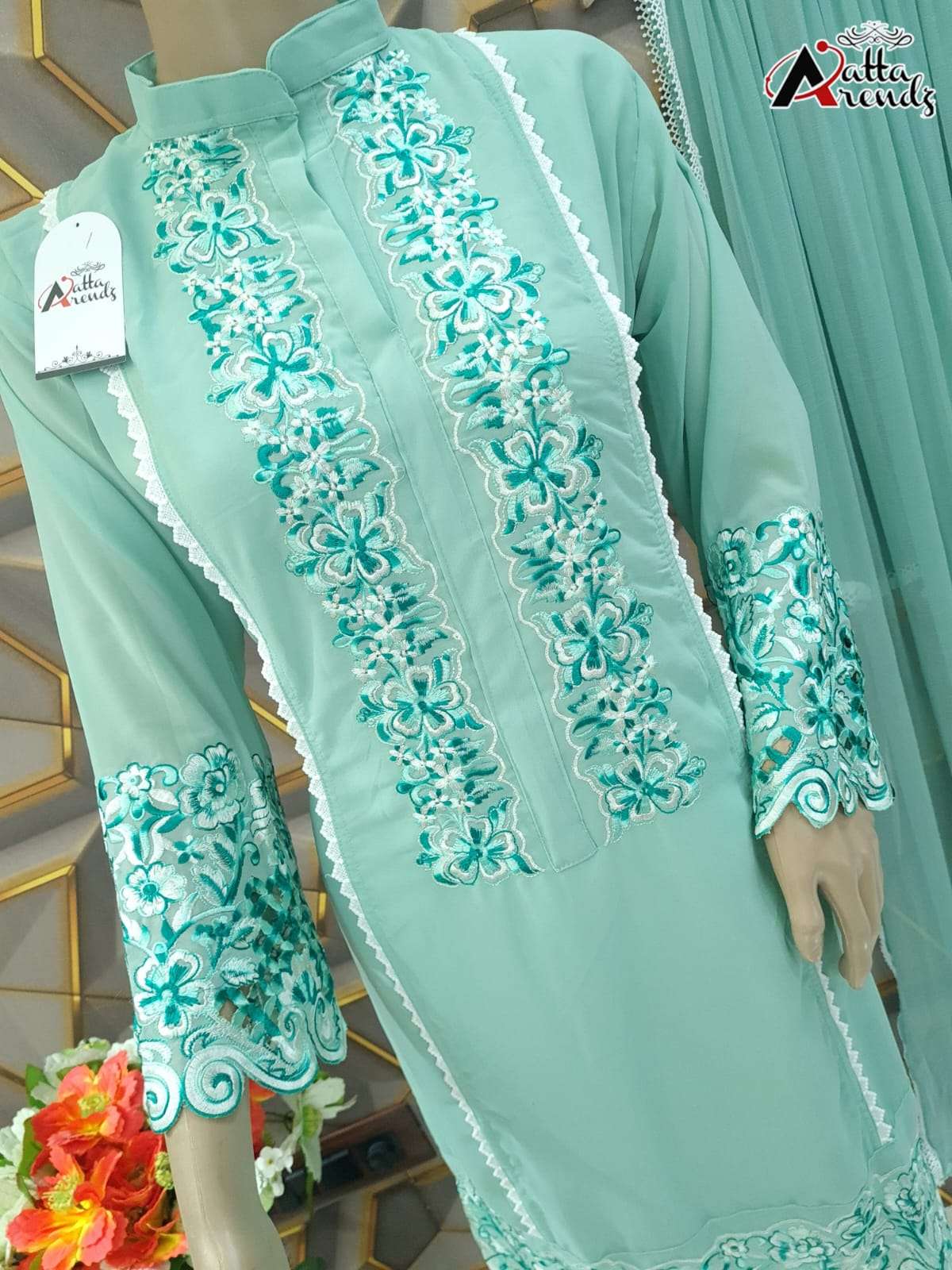 atta trendz 2720 pure georgette designer full stich salwar kameez collection wholesale price 