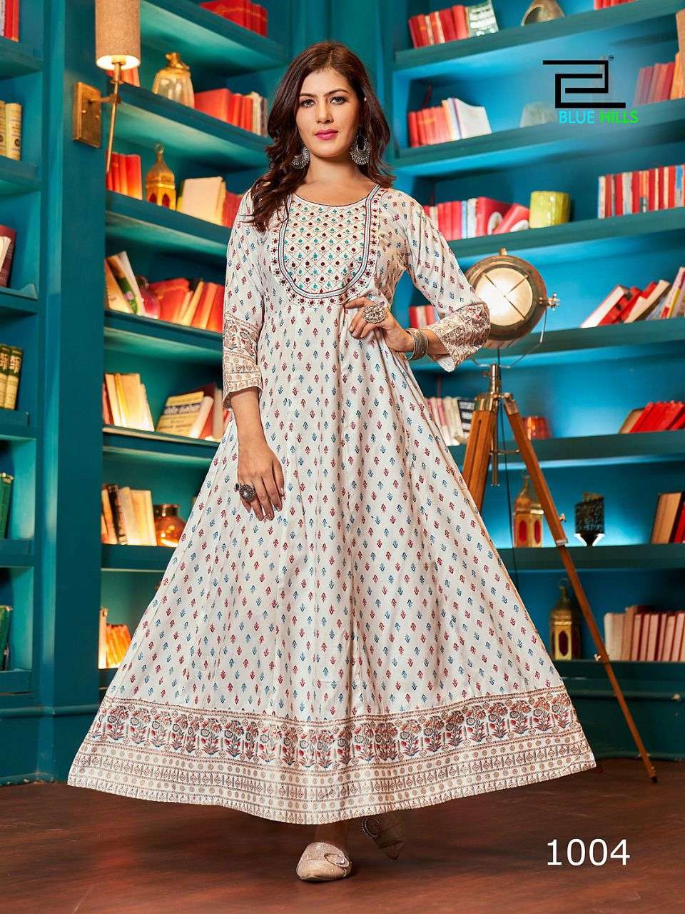 bluehills cheese 1001-1008 series rayon fancy anarkali gown collection wholesale price 