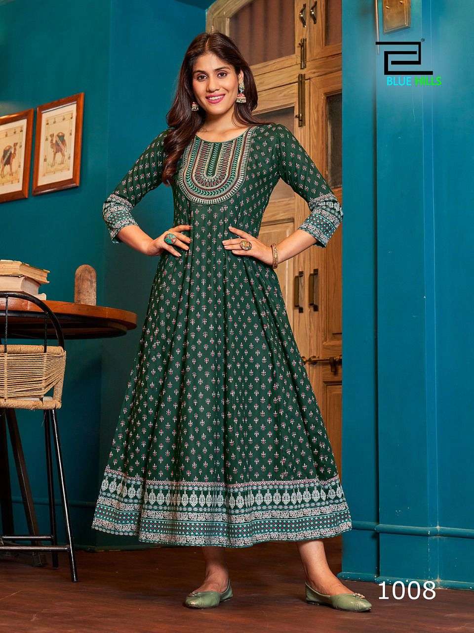 bluehills cheese 1001-1008 series rayon fancy anarkali gown collection wholesale price 