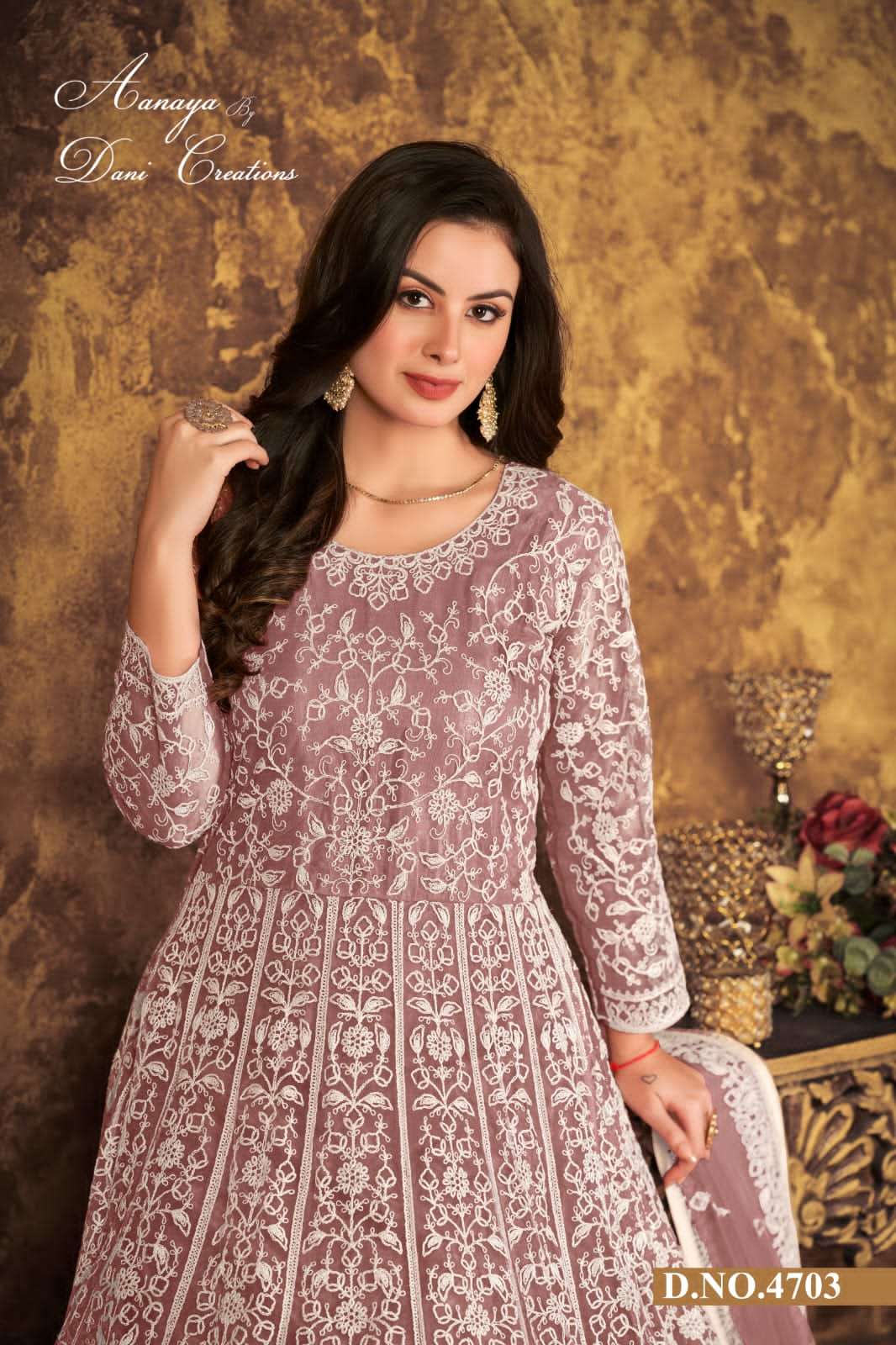 daani creation aanaya vol-147 4700 series net with fancy embroidered work salwar kameez surat