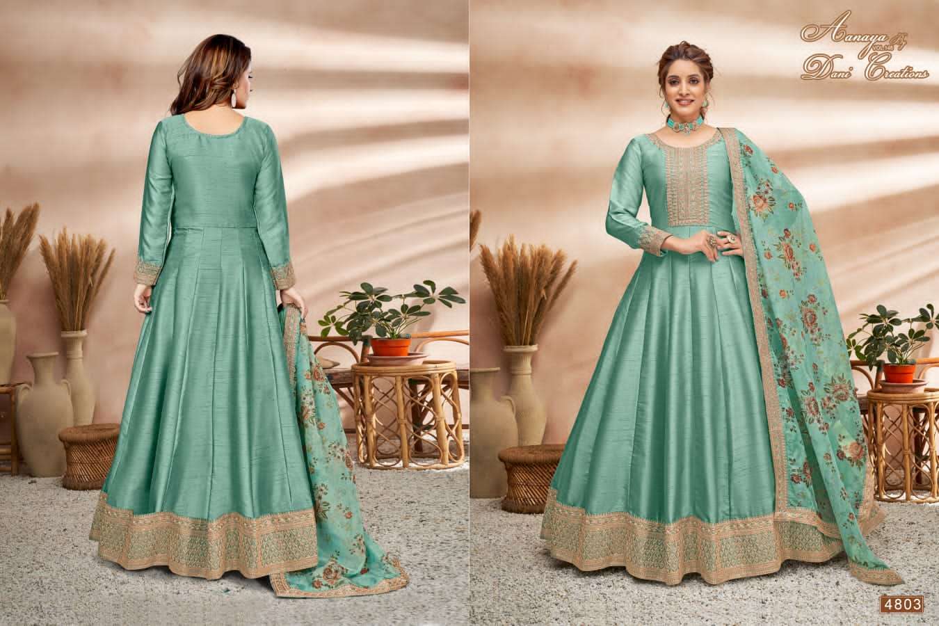 daani creation aanaya vol-148 4800 series art silk fancy party wear salwar kameez surat
