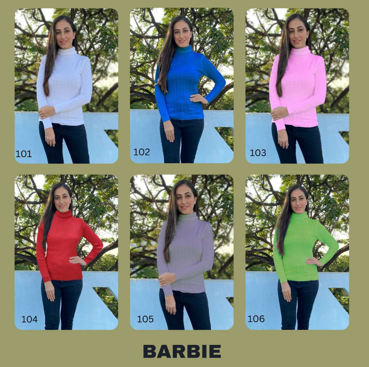 fabzoo barbie 101-106 series premium rabit wool winter collection kurtis wholesale price 