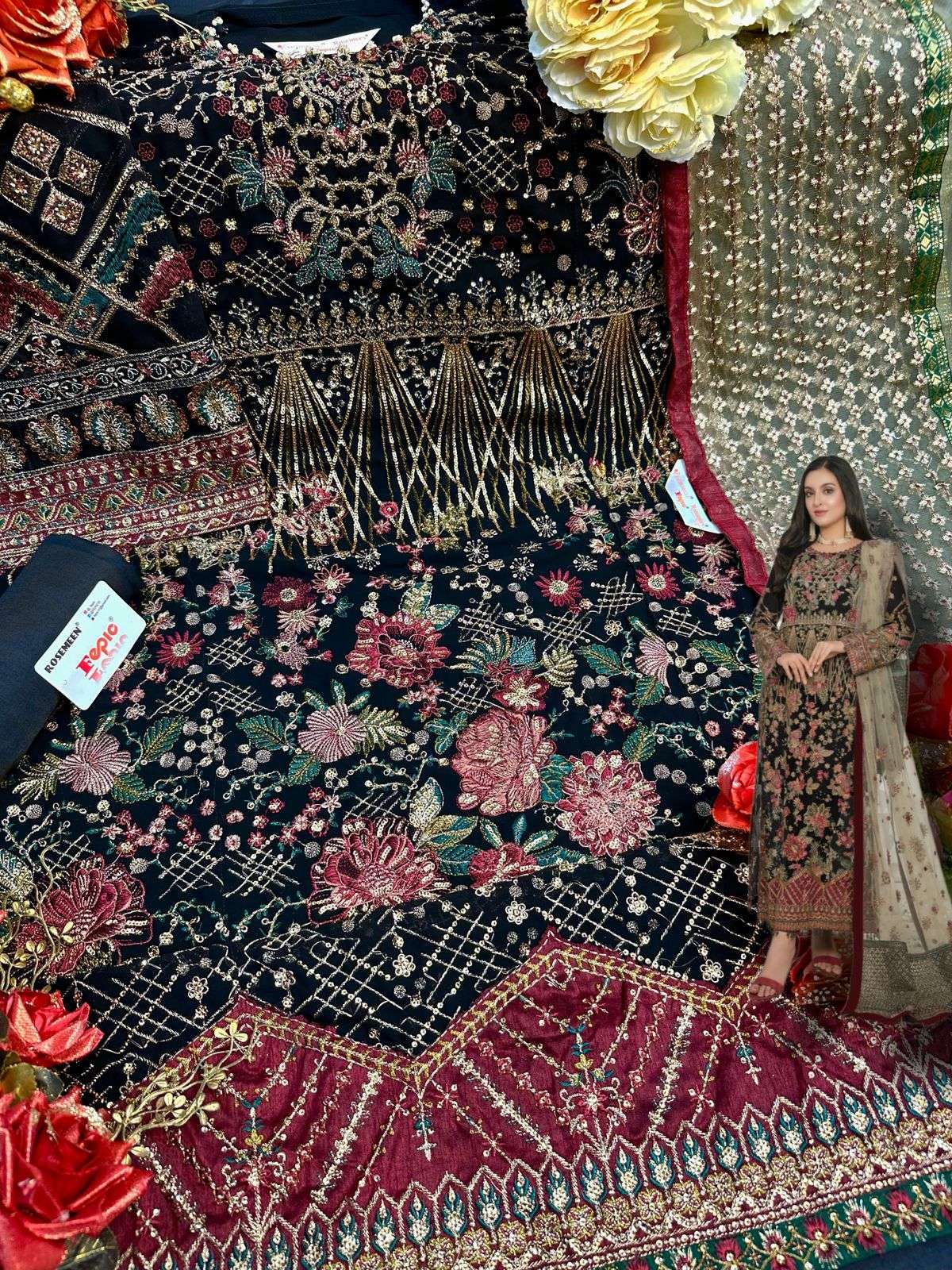 fepic 1266 colours georgette embroidered latest fancy salwar kameez surat