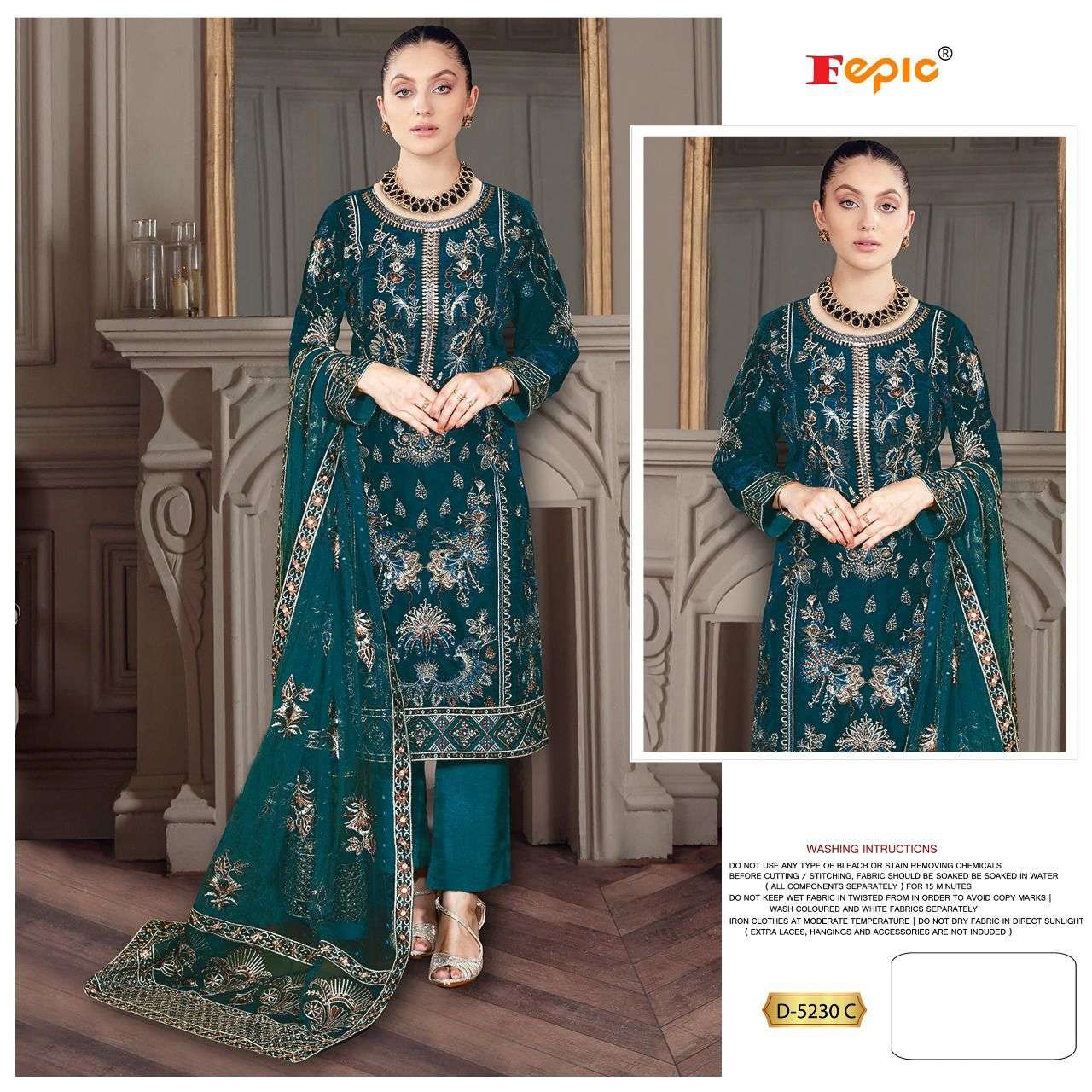 fepic 5230 velvet designer embroidered salwar kameez wholesale price 