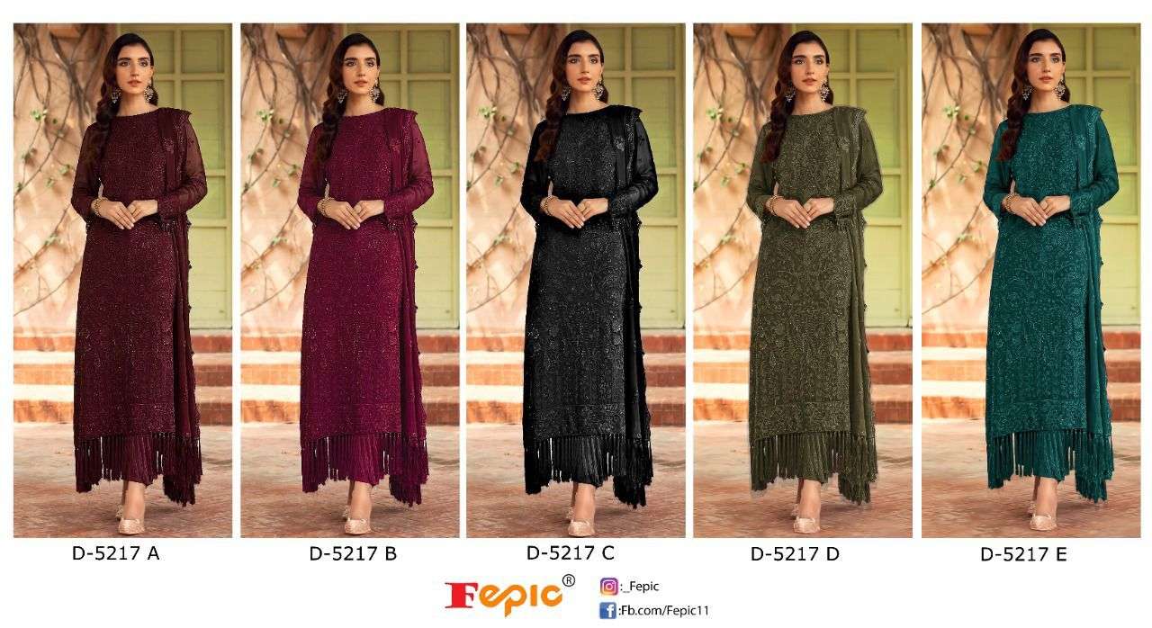 fepic rosemeen c-5217 colour series georgette pakisatni salwar suits online wholesaler surat 