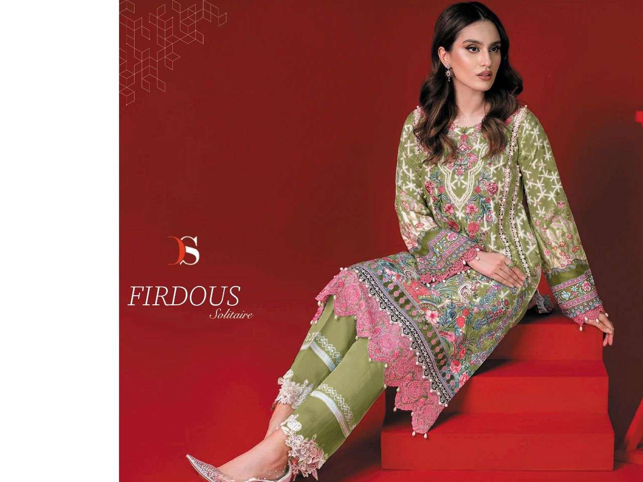 firdous solitaire by deepsy suits pure cotton fancy suits supplier online surat india