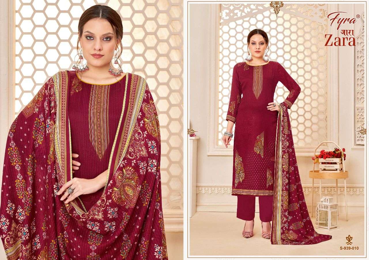 fyra designing zara pure pashmina jaquard digital printed unstich salwar suits collection 