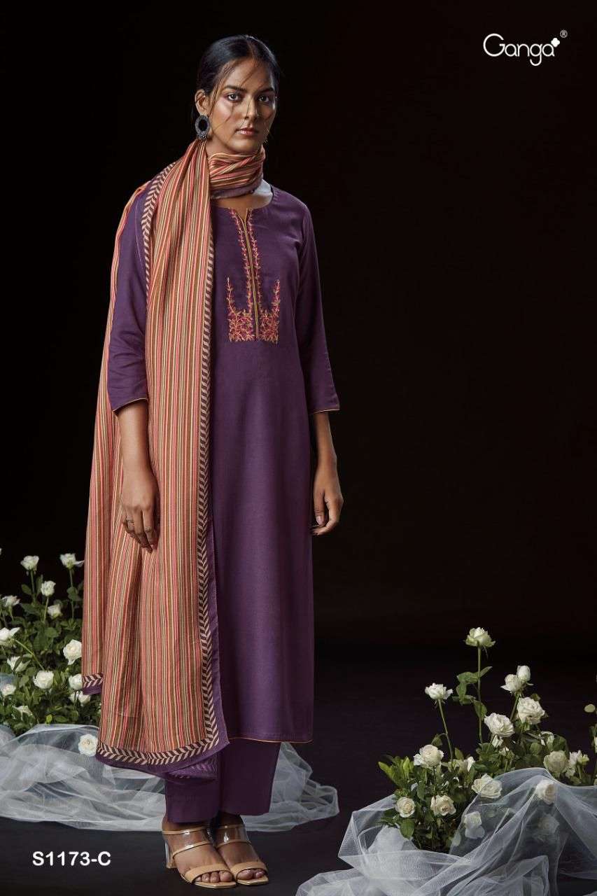  ganga arshia 1173 fancy designer pashmina suits new catalogue 