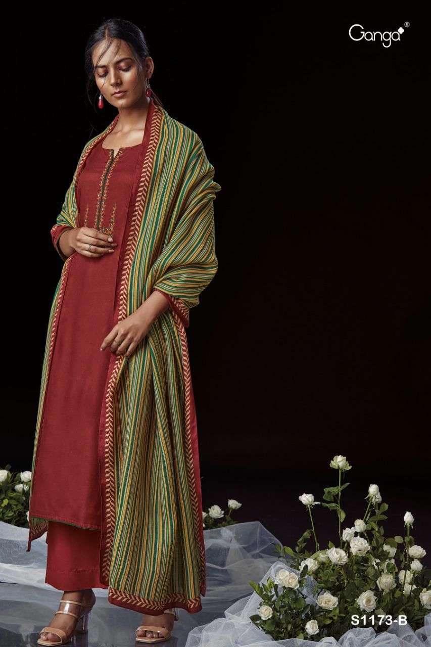  ganga arshia 1173 fancy designer pashmina suits new catalogue 