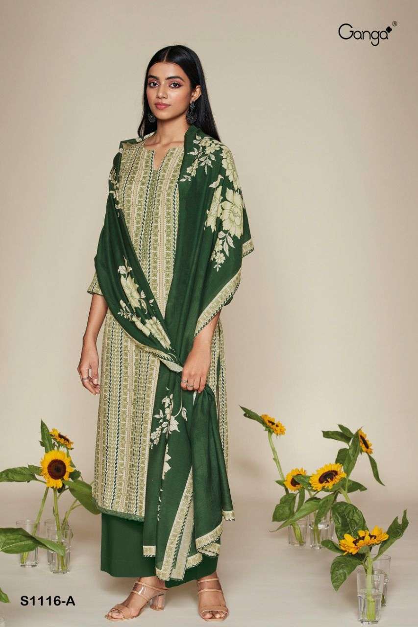 ganga keya 1116 premium wool pashmina unstich salwar suits collection wholesale price 
