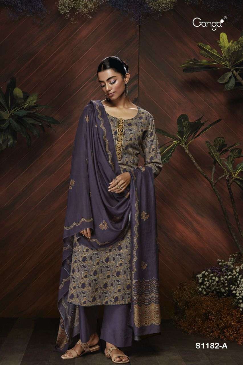  ganga keya 1182  indian designer pashmina suits new catalogue 