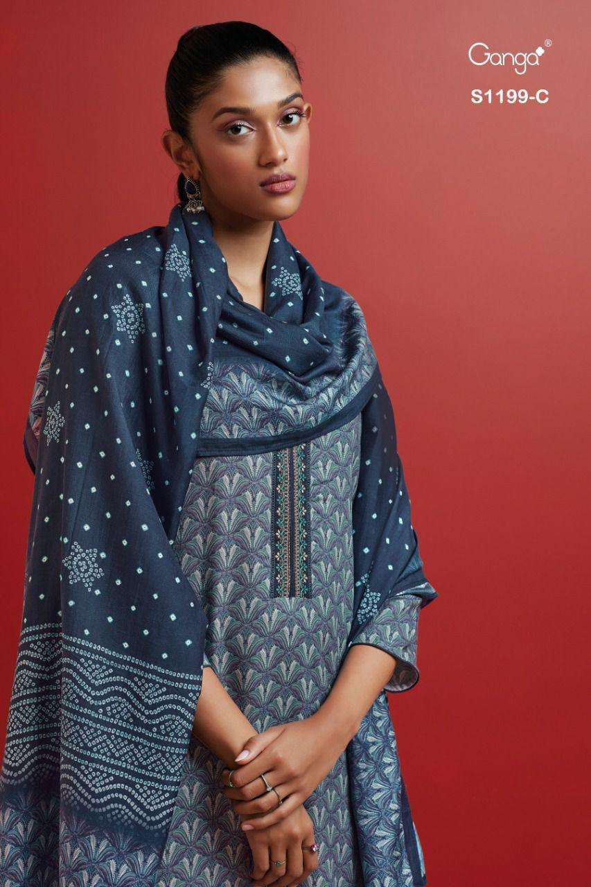 ganga keya 1199 exclusive designer salwar suits winter collection surat