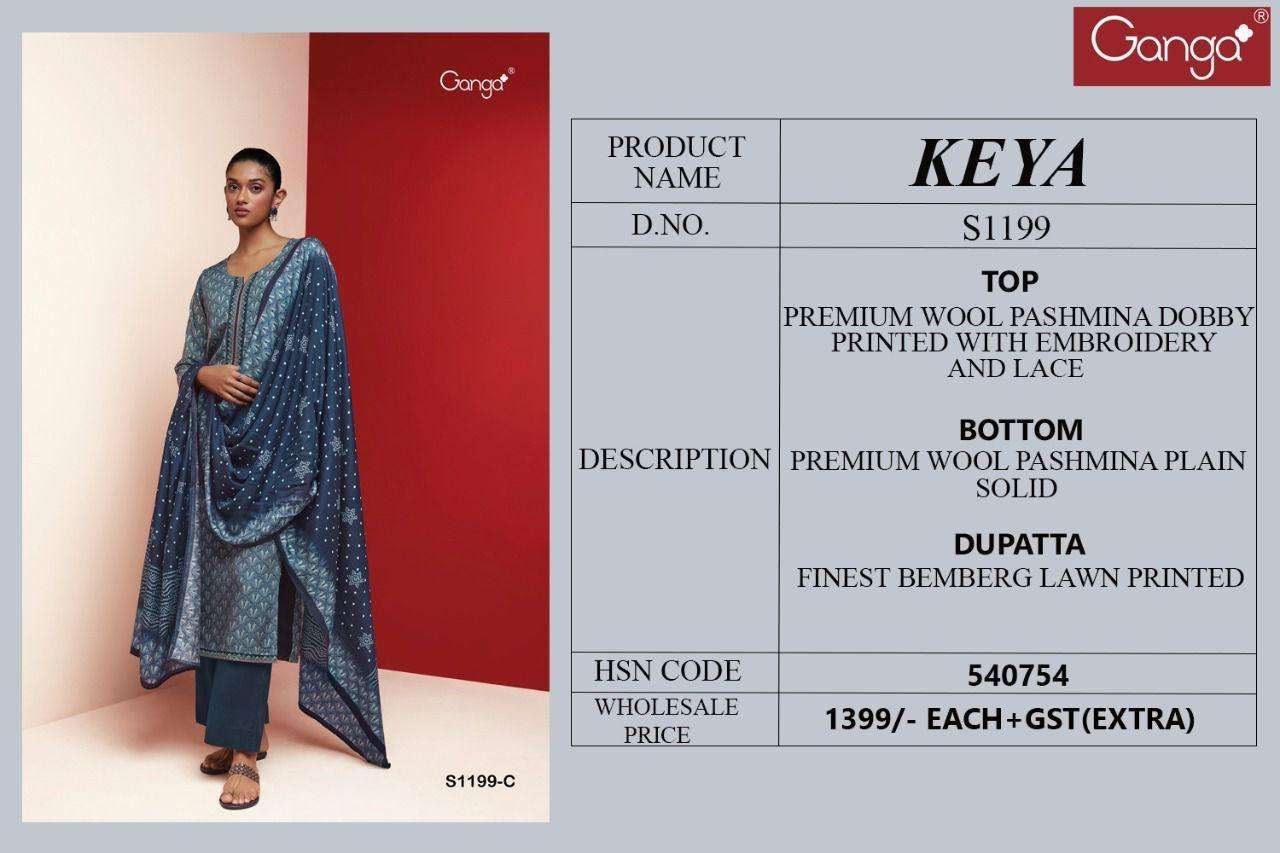 ganga keya 1199 exclusive designer salwar suits winter collection surat