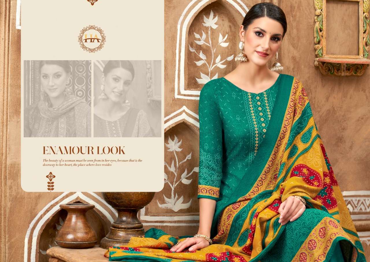 harshit fashion bloom pure wool pashmina unstich salwar kameez wholesale price surat