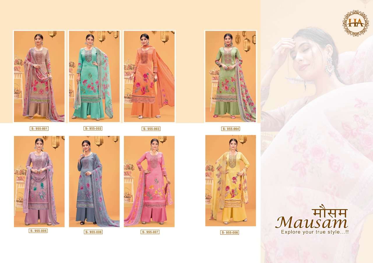 Harshit fashion mausam jam cotton designer salwar suits wholesale supplier surat