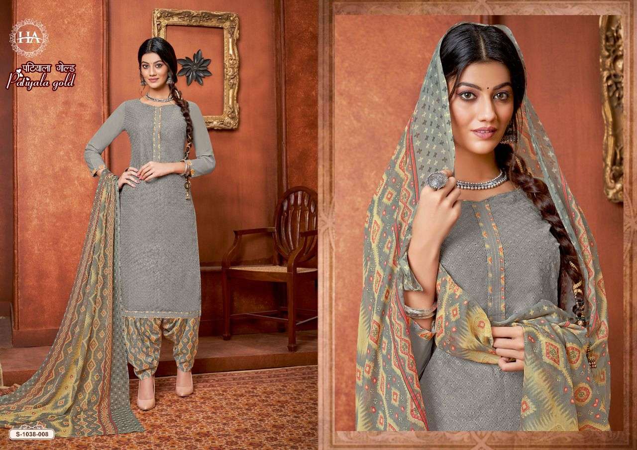harshit fashion patiyala gold fancy designer salwar suits wholesaler surat 