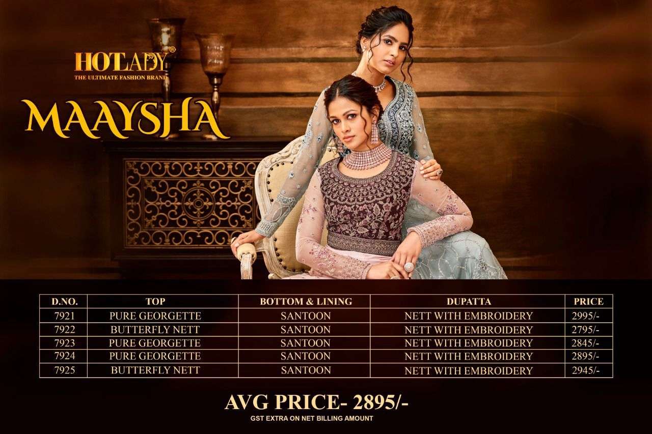 hotlady maaysha 7921-7925 series party wear collection 2022
