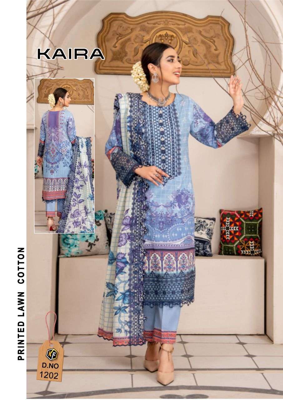 keval fab by kaira vol-12 1201-1204 series lawn cotton pakistani style sits wholesale price surat 