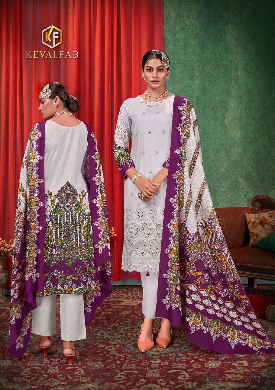 keval fab sobia plus 1001-1004 series cotton fancy embroidered dress material wholesale price 