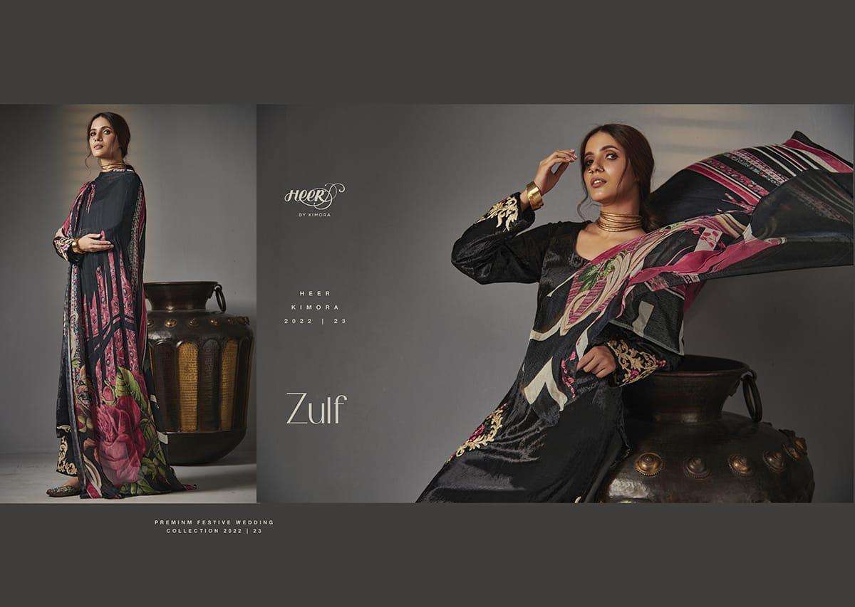 kimora zulf 8911-8918 series pure velvet fancy embroidered salwar suits collection surat