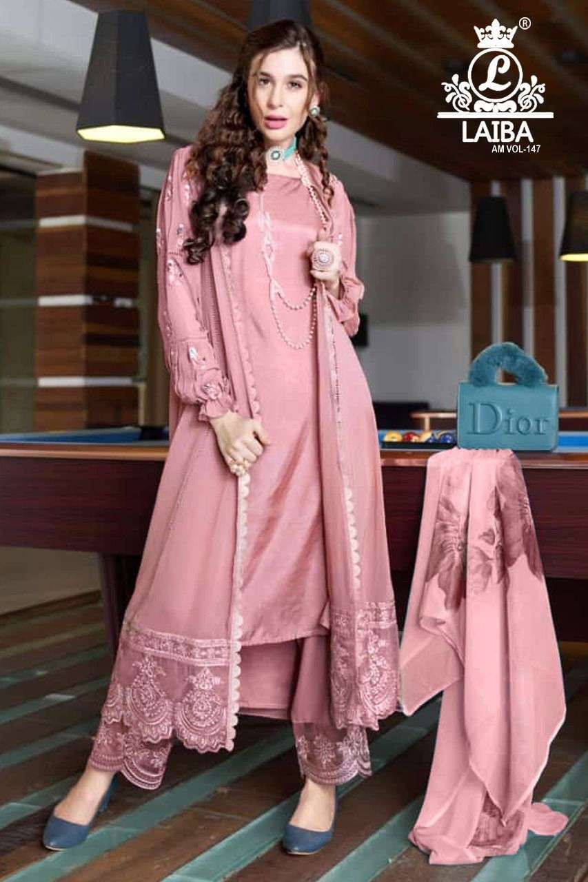 laiba am-147 pure georgette designer tunic with kalidaar jackets collection wholesale price 