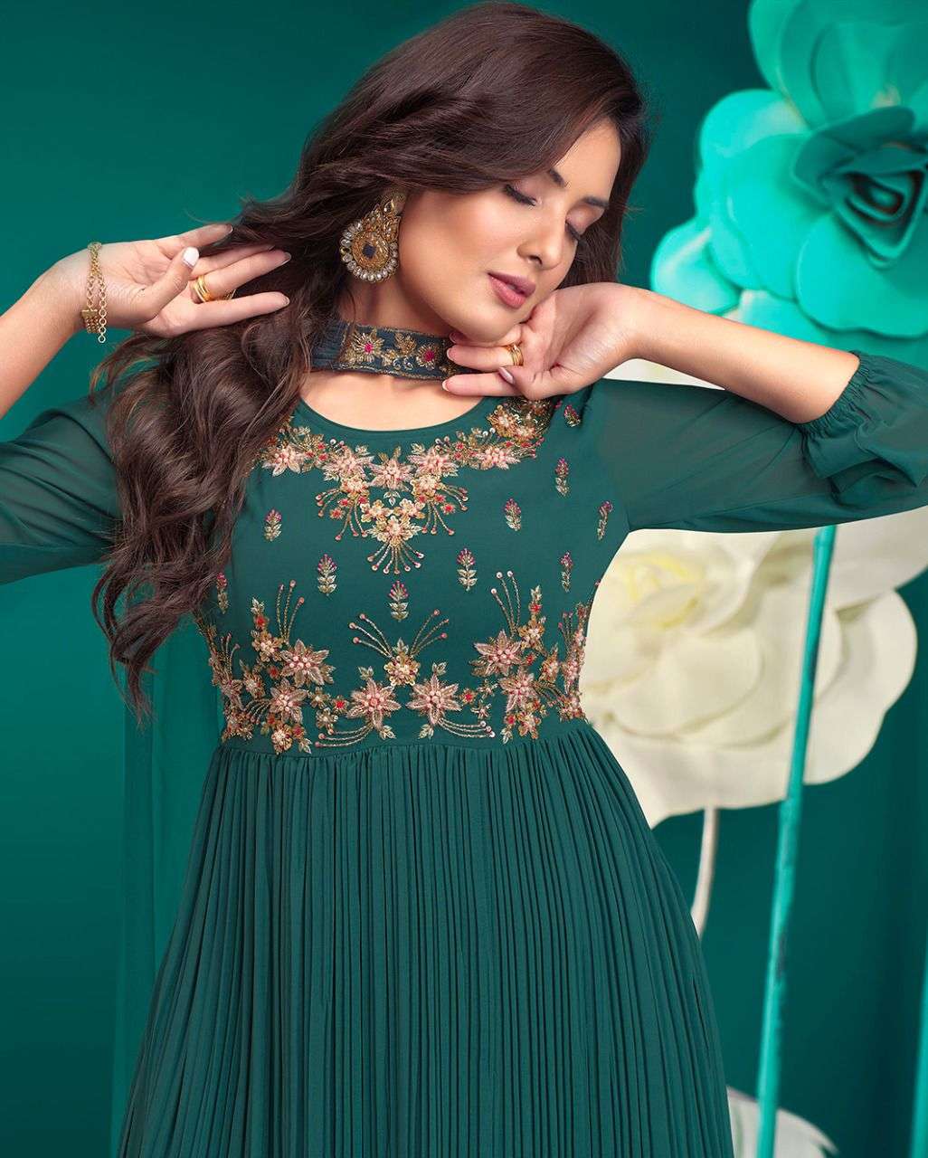 lily&lali isabel georgette fancy handwork kurtis with sharara suits wholesale price surat