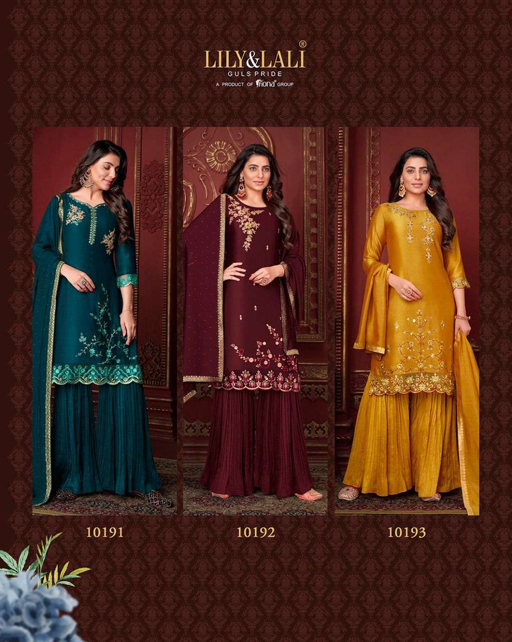 lily & lali malang 10191-10196 series designer wear ready made silk suits online shopping surat 