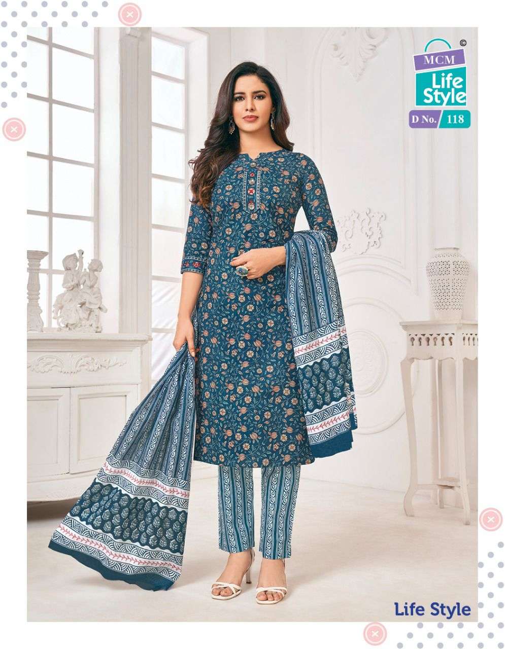 mcm lifestyle 108-119 series cotton fuill stich salwar suits collection wholesale price 