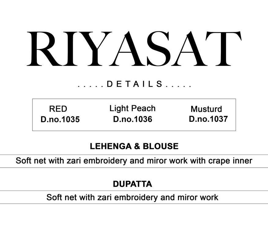 mrudnagi riyasat soft net zari work with embroidred wedding lehenga collection buy best rate wholesale dealer  
