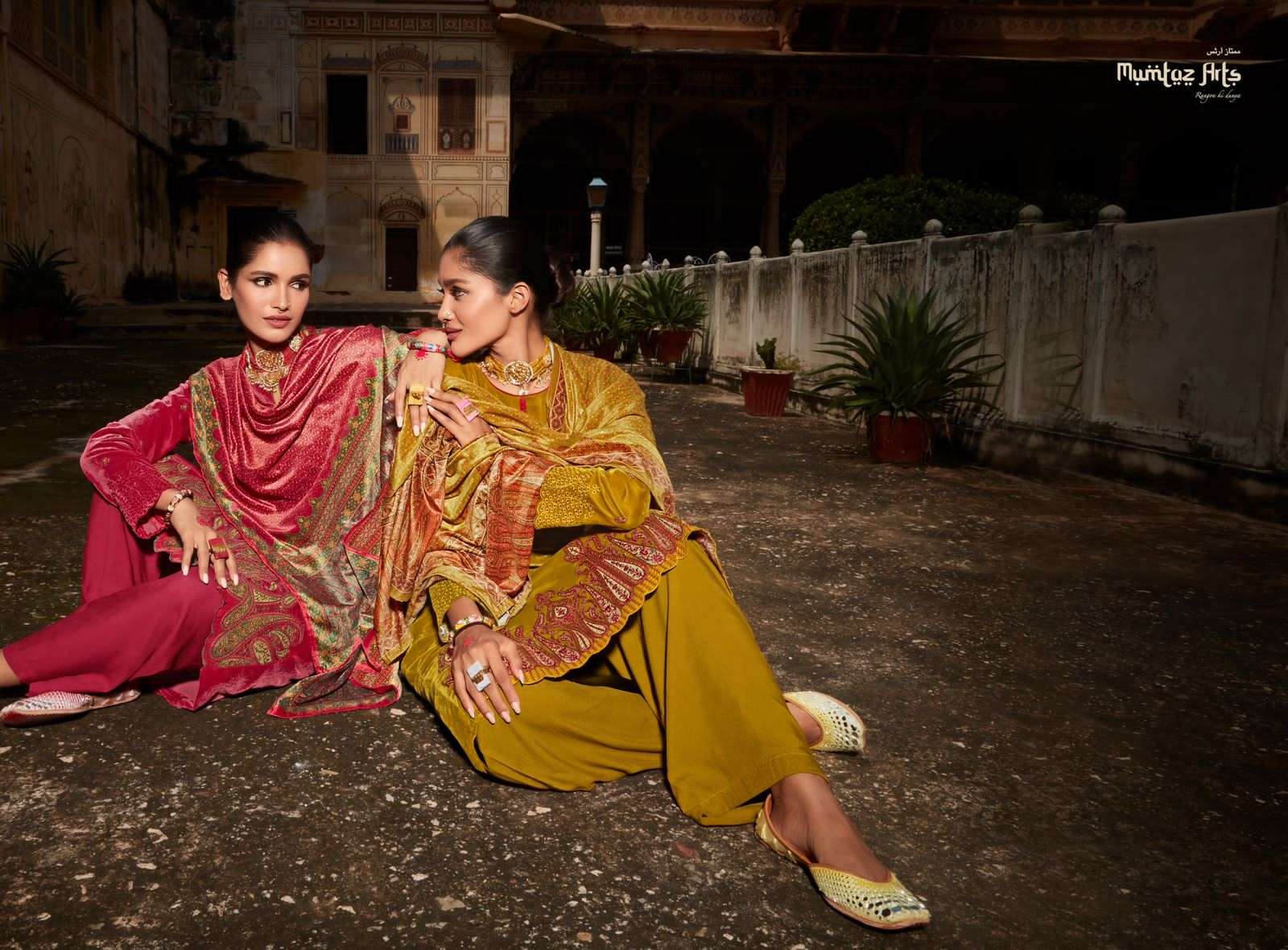 mumtaz arts the velvet soul 12001-12007 series pure velvet salwar suits collection surat