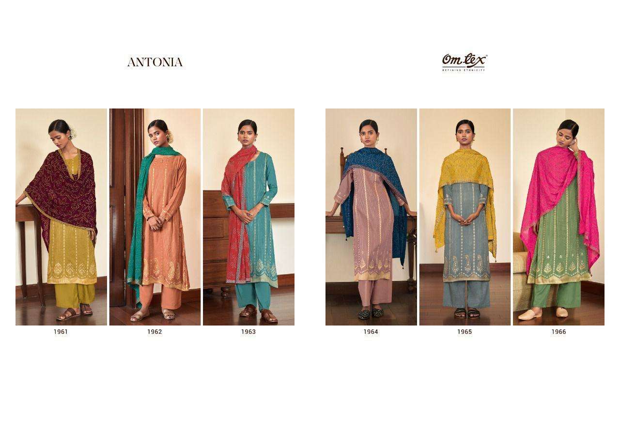 omtex antonia 1961-1966 series azza silk jaqaurd designer salwar suits wholesale price surat