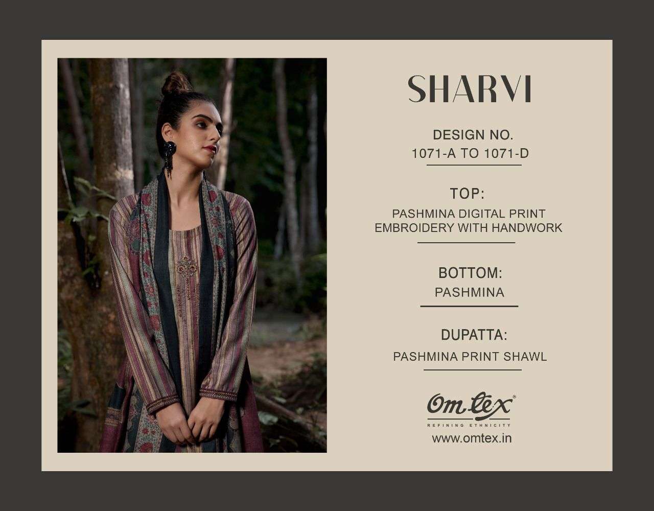omtex by sharvi pashmina digital printed designer winter salwar kameez online shopping surat