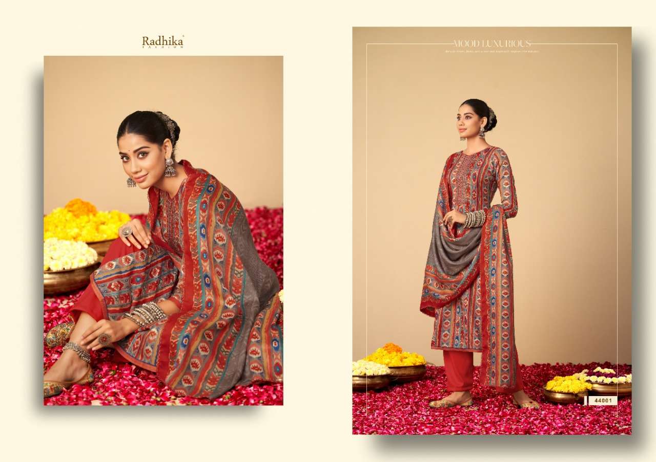 radhika fashion geet 44001-44010 series premium pashmina salwar kameez wholesale price 