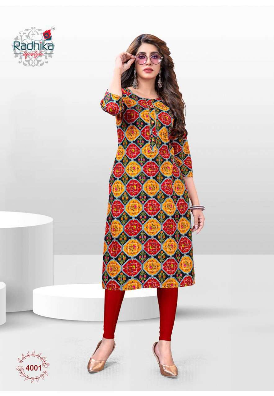 radhika lifestyle traditional vol 4 daily use designer kurti catalogue wholesaler surat 